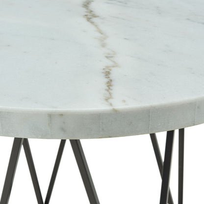 Riko - Mesa de comedor redonda con altura de mostrador - Blanco