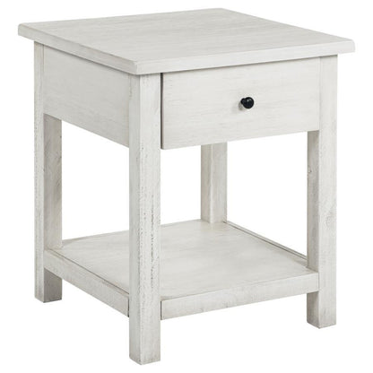Payne - 1 Drawers Wood End Table with Shelf