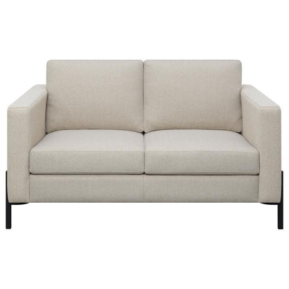 Tilly - Loveseat tapizado con brazos en riel - Avena