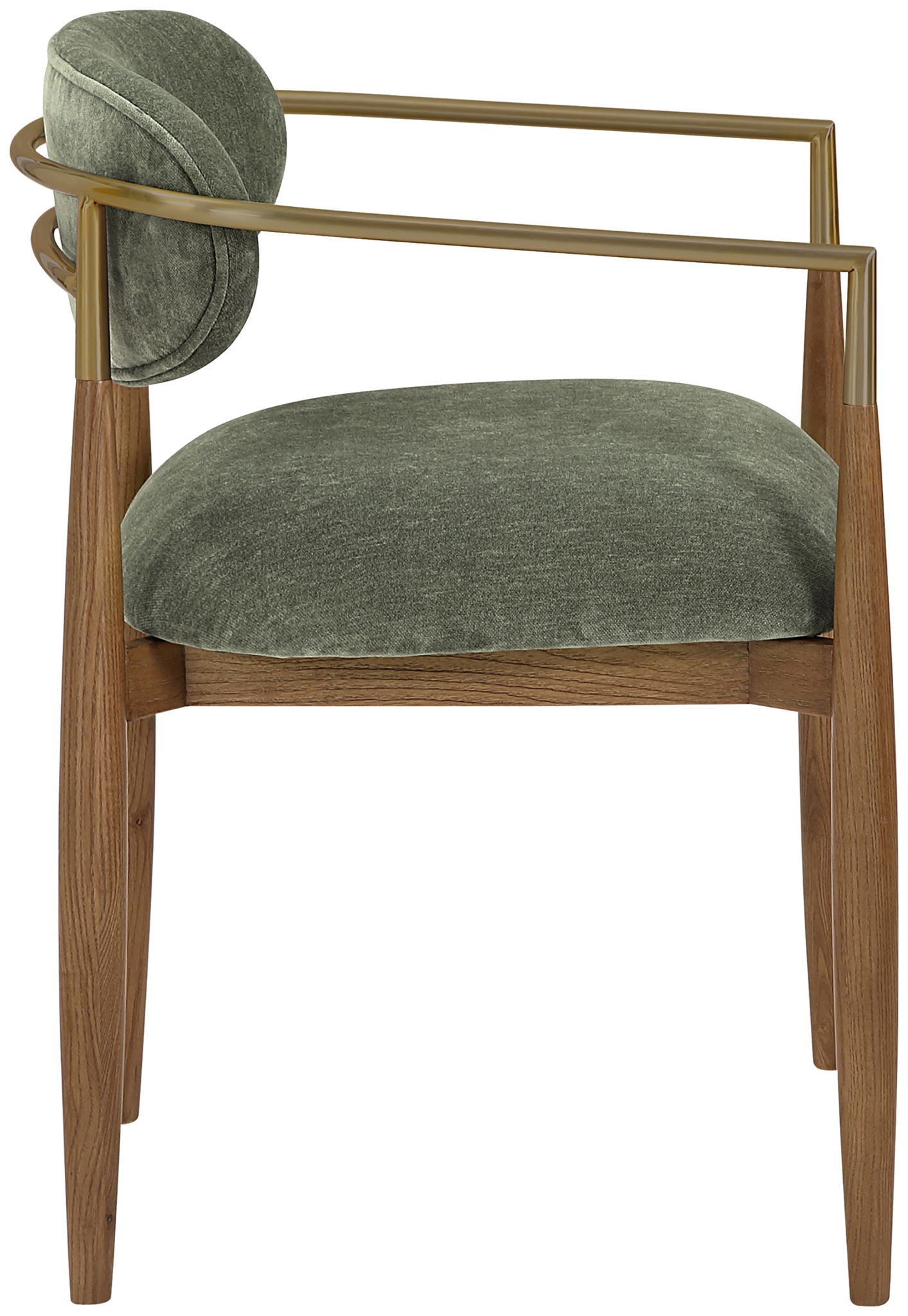 Riccio - Fabric Dining Arm Chair (Set of 2) - Walnut Frame