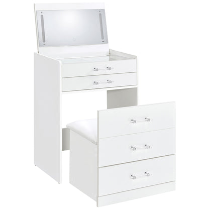 Danbury - 3-Drawer Makeup Vanity & Stool Set