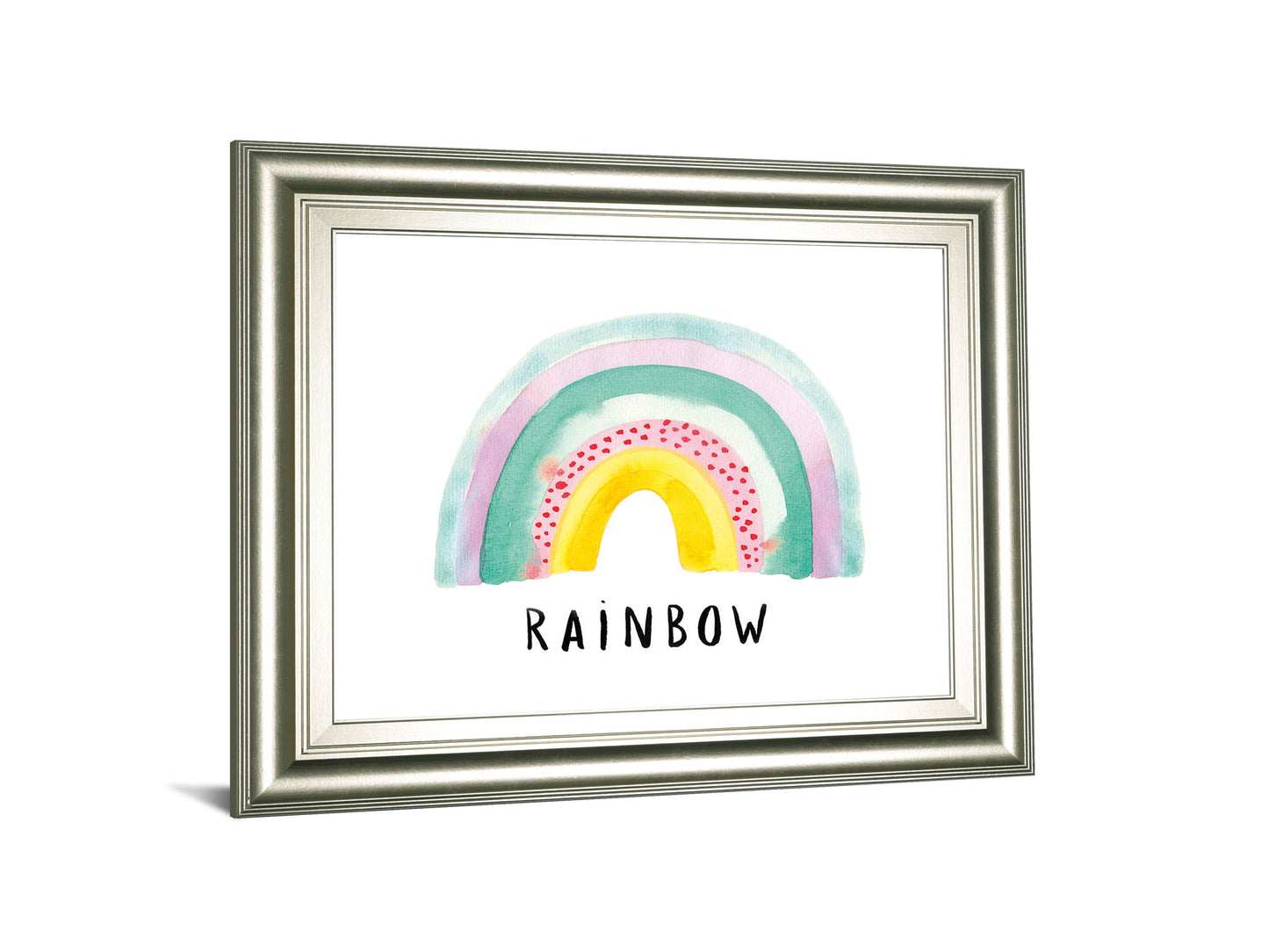 Rainbow Joy By Joelle Wehkamp - Framed Print Wall Art - White