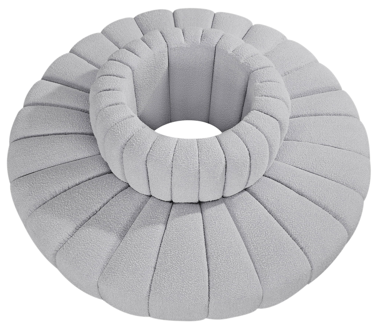 Arc - Boucle Fabric 8 Piece Round Modular Sofa