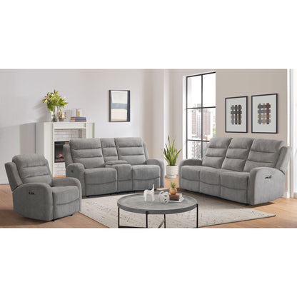 Avanti - PU Power Motion Loveseat With Power Motion Head Recliner & Console