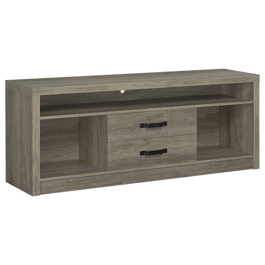 Burke - Centro de entretenimiento de 3 piezas - Gray Driftwood