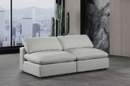 Comfy - Linen Modular Armless Sofa 2 Seats