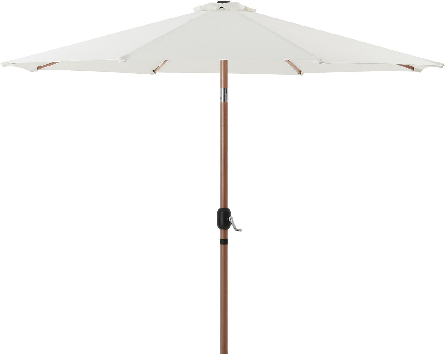 Fiji - Aluminum Patio Umbrella With Round White And Teak Base