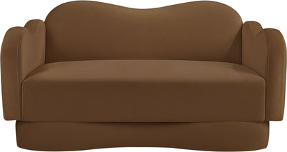 Bloom - Velvet Loveseat - Saddle
