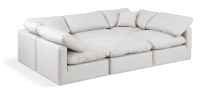 Indulge - Faux Leather 6 Piece Modular Sectional