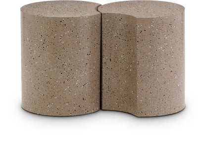 Dimple - 2 Piece Modular End Table - Terazzo Finish