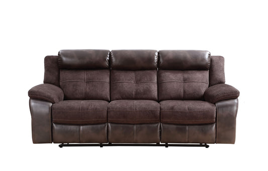 Pueblo - Manual Recliner Sofa - Dark Brown