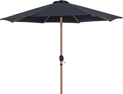 Fiji - Aluminum Patio Umbrella With Round Teak Base