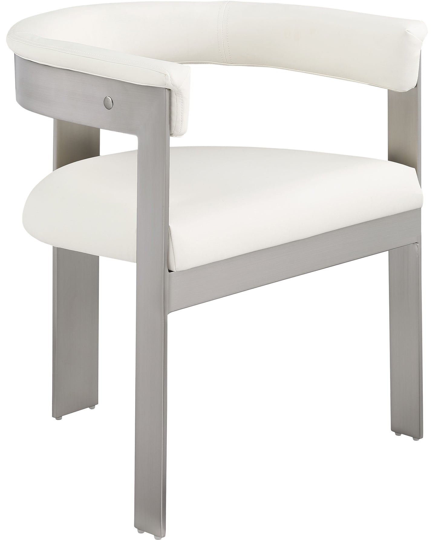 Romeo - Faux Leather Dining Chair With Silver Base (Set of 2)