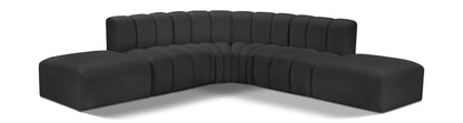 Arc - Faux Leather 6 Piece Corner Modular Sofa