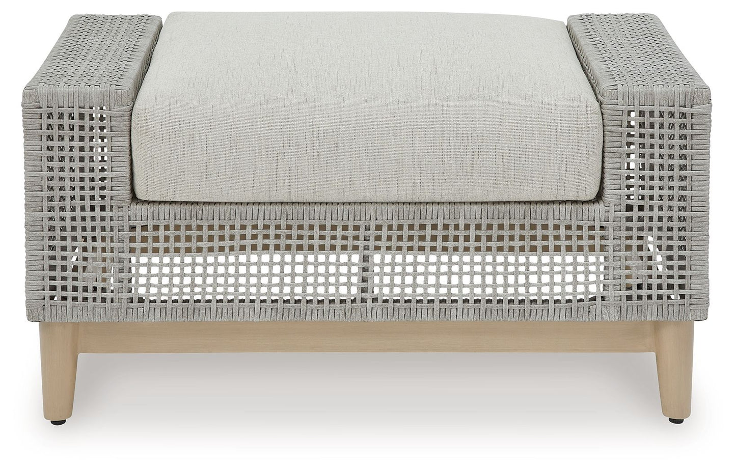 Seton Creek - Gray - Ottoman With Cushion