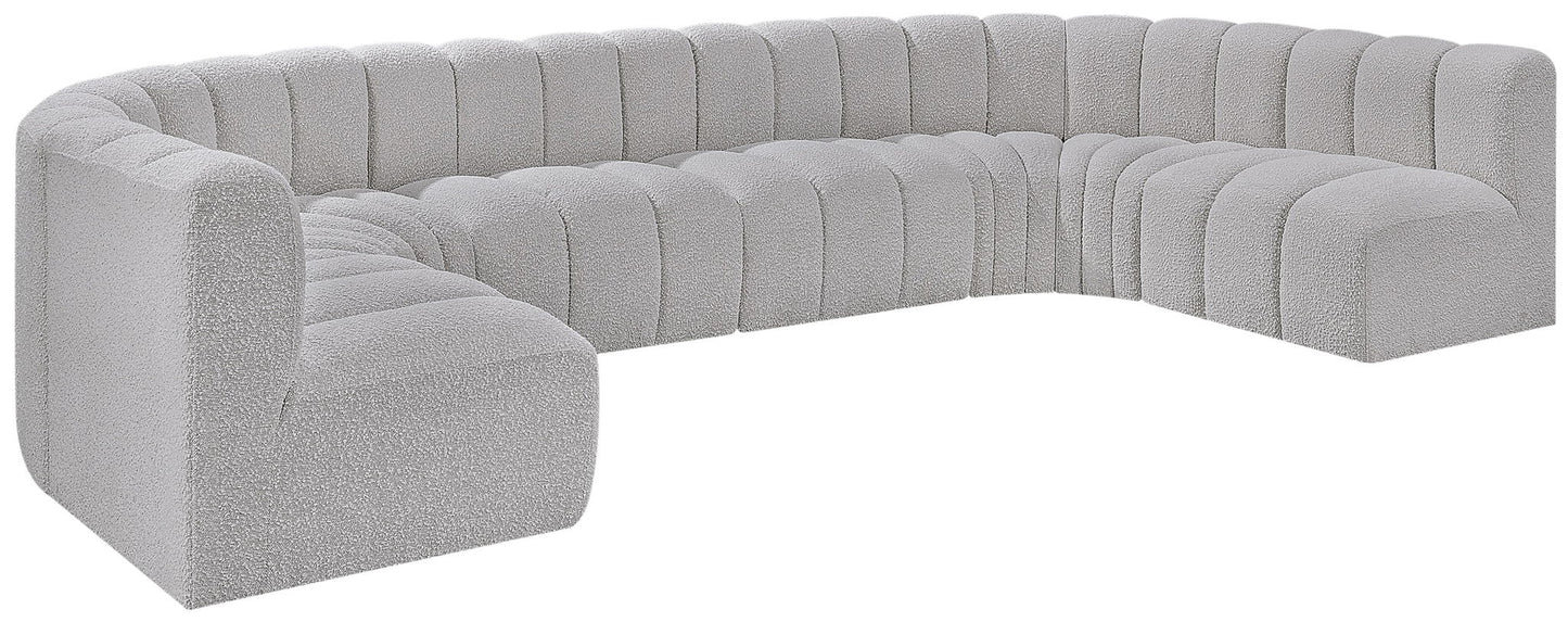 Arc - Boucle Fabric 8 Piece Modular Sofa