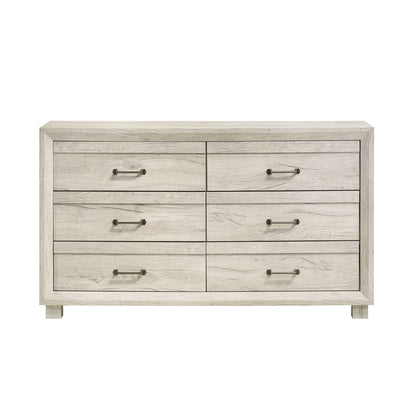 Fort Worth - 6 Drawer Dresser - White