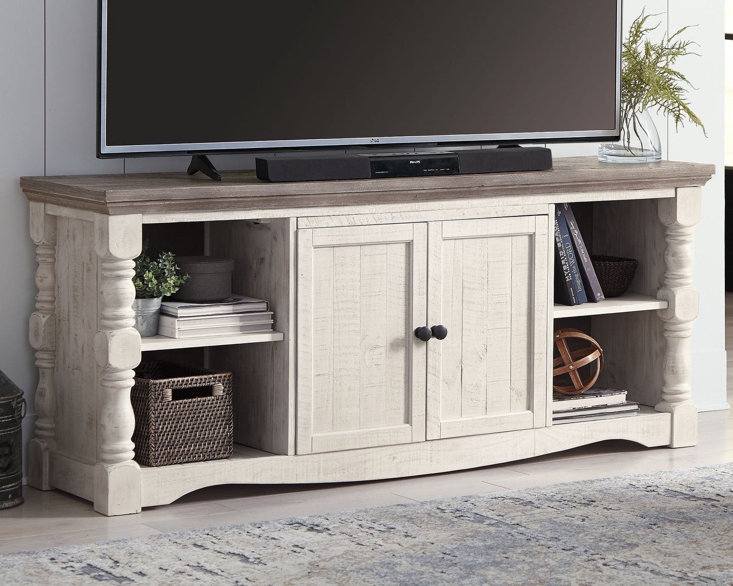 Havalance - Marrón / Beige - Mueble TV Extra Grande - 2 Puertas