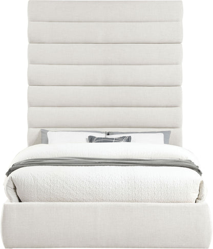 Adam - Linen Fabric Bed With 89" Headboard