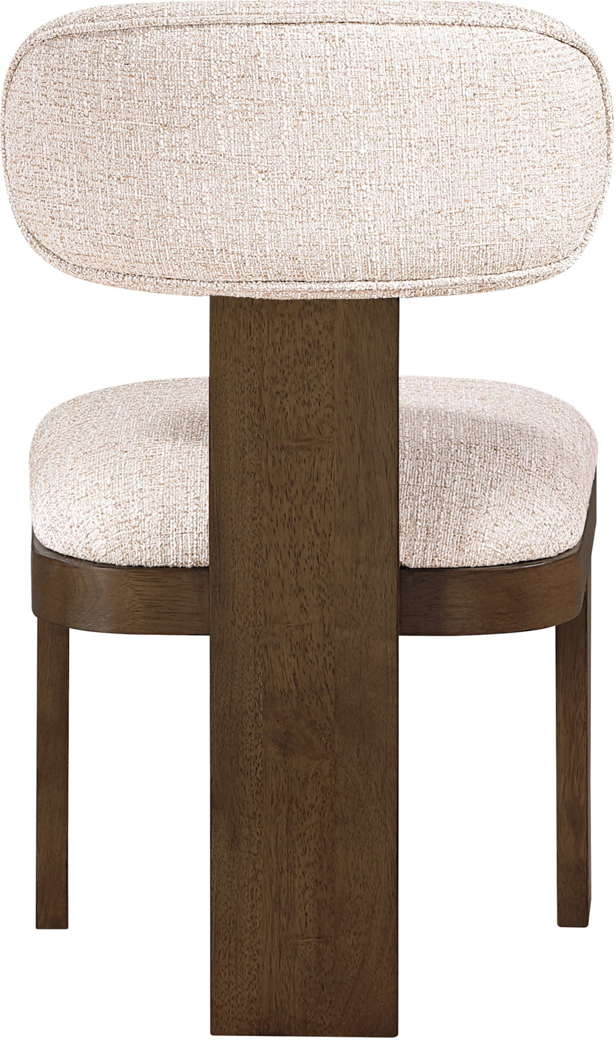 Timbra - Linen Textured Fabric Upholstered Dining Chair (Set of 2) - Walnut Base