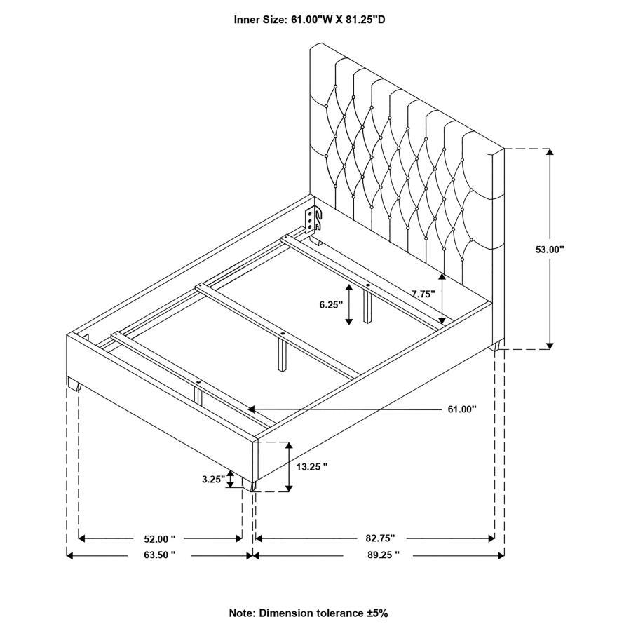 Chloe - Upholstered Panel Bed