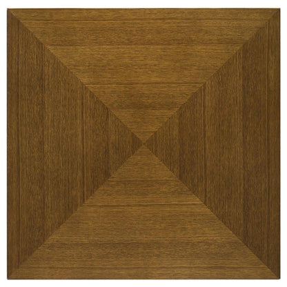 Westerly - Mesa auxiliar cuadrada de madera con parquet Diamond - Nogal