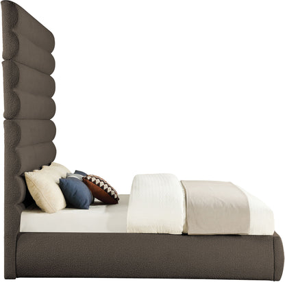 Adam - Boucle Fabric Bed With 89" Headboard
