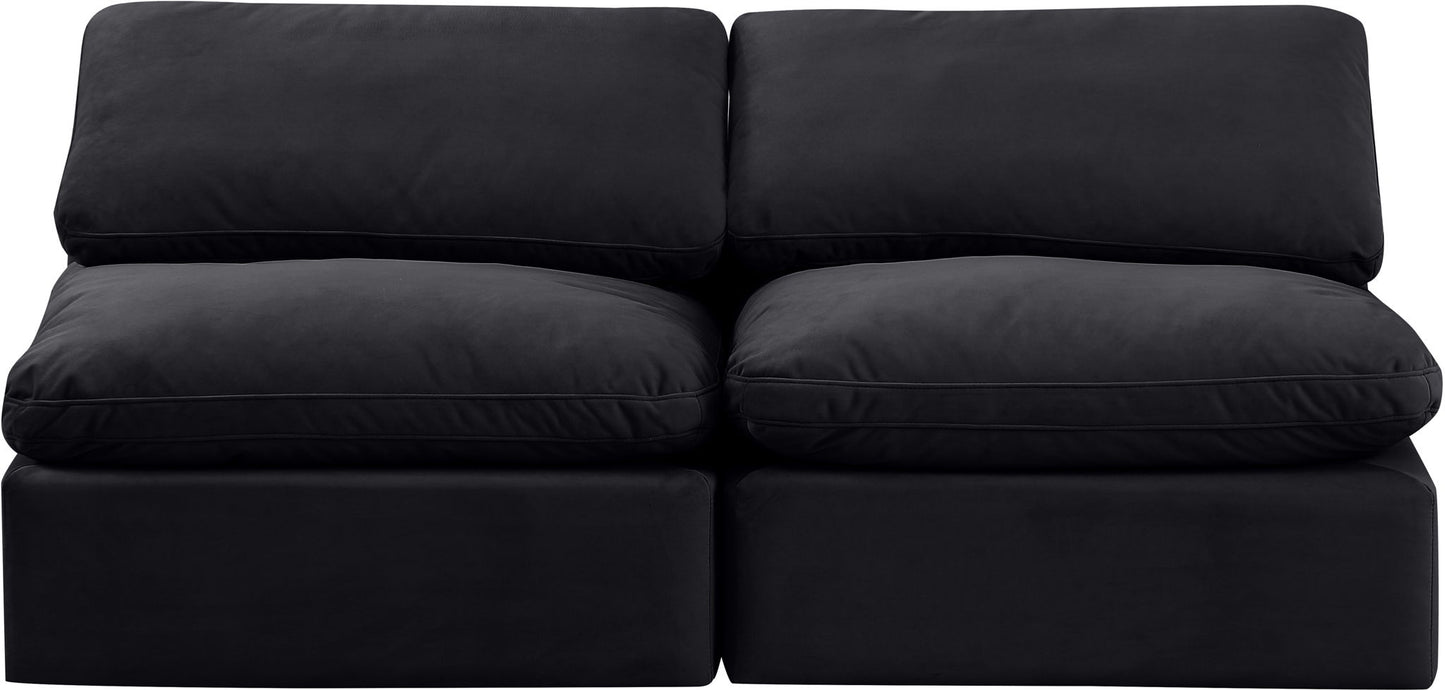Indulge - Velvet 2 Seat Modular Armless Sofa