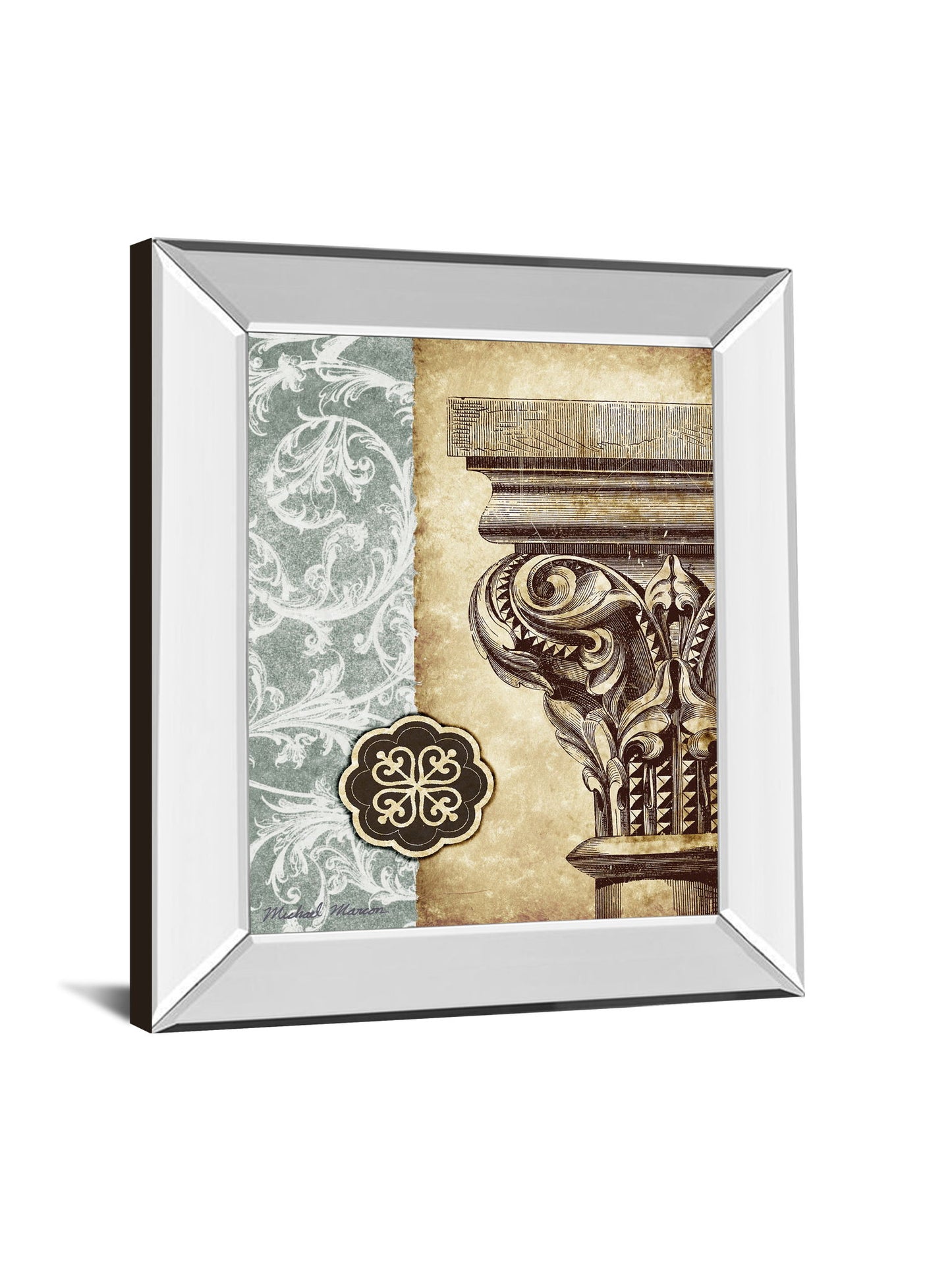 Fomanesque I By Michael Marcon - Mirror Framed Print Wall Art - Beige