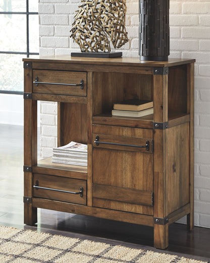 Roybeck - Light Brown / Bronze - Accent Cabinet