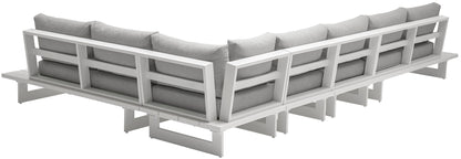 Maldives - 5 Piece Water Resistant Outdoor Patio Modular Sectional With White Base