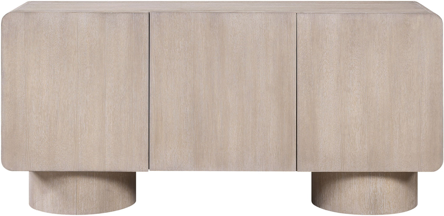 Adagio - Solid Wood And Oak Veneer Sideboard / Buffet - Natural