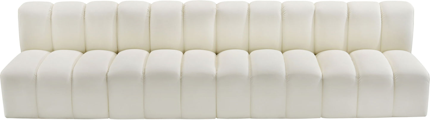 Arc - Faux Leather 4 Seats Modular Sofa