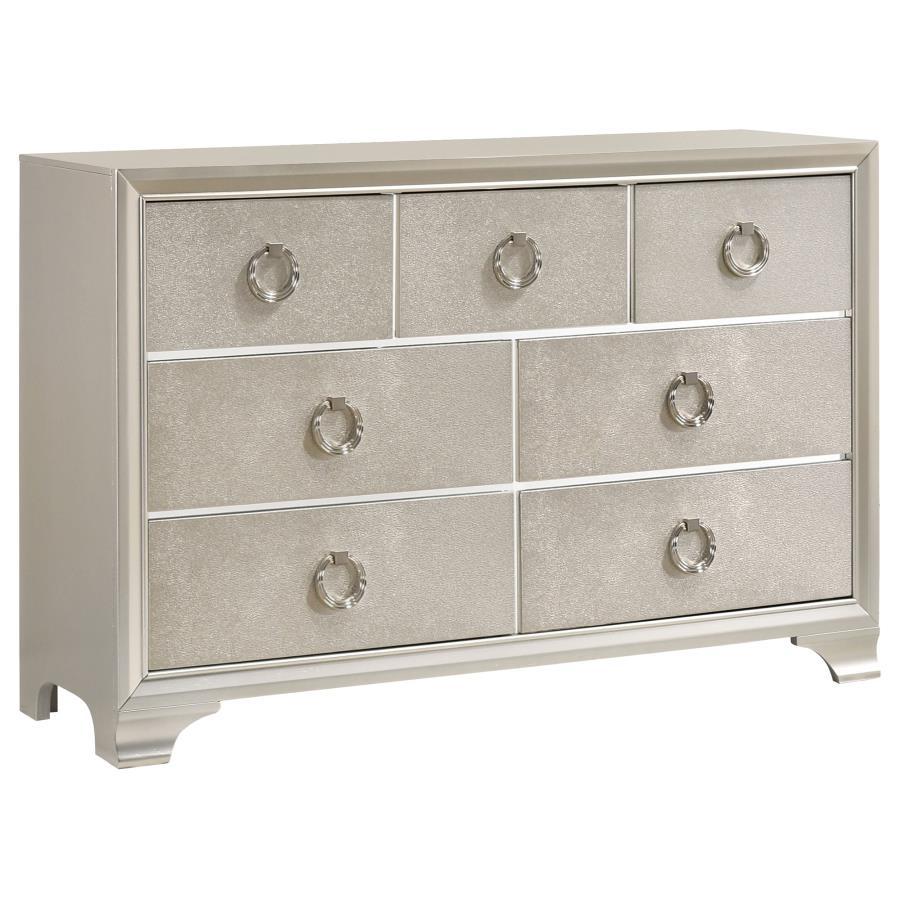 Salford - 7-Drawer Dresser - Metallic Sterling