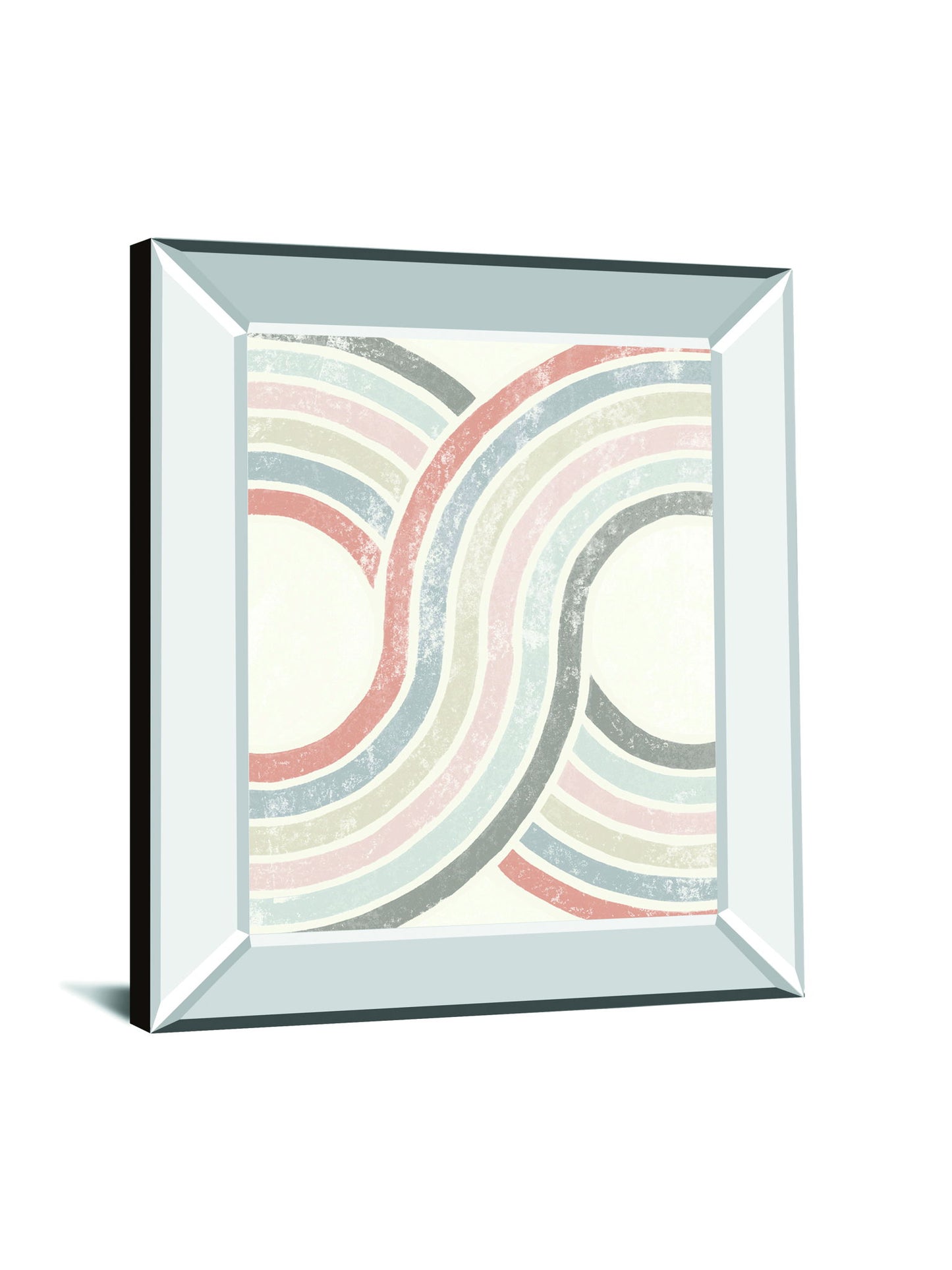 Over The Rainbow II By Moira Hershey - Mirror Framed Print Wall Art - Beige