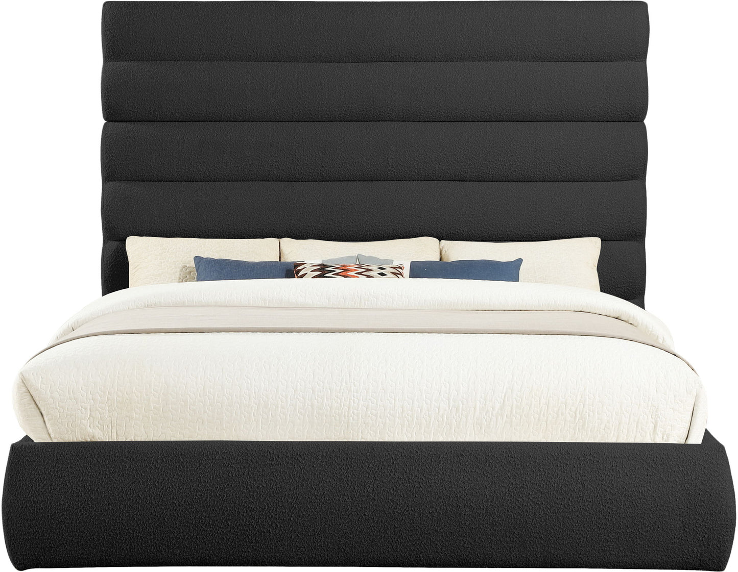 Adam - Boucle Fabric Bed With 70.5" Headboard