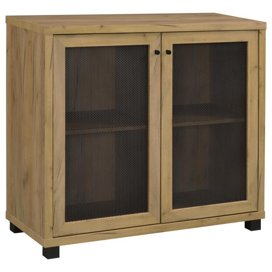 Mchale - 2 Door Engineered Wood Accent Cabinet - Golden Oak