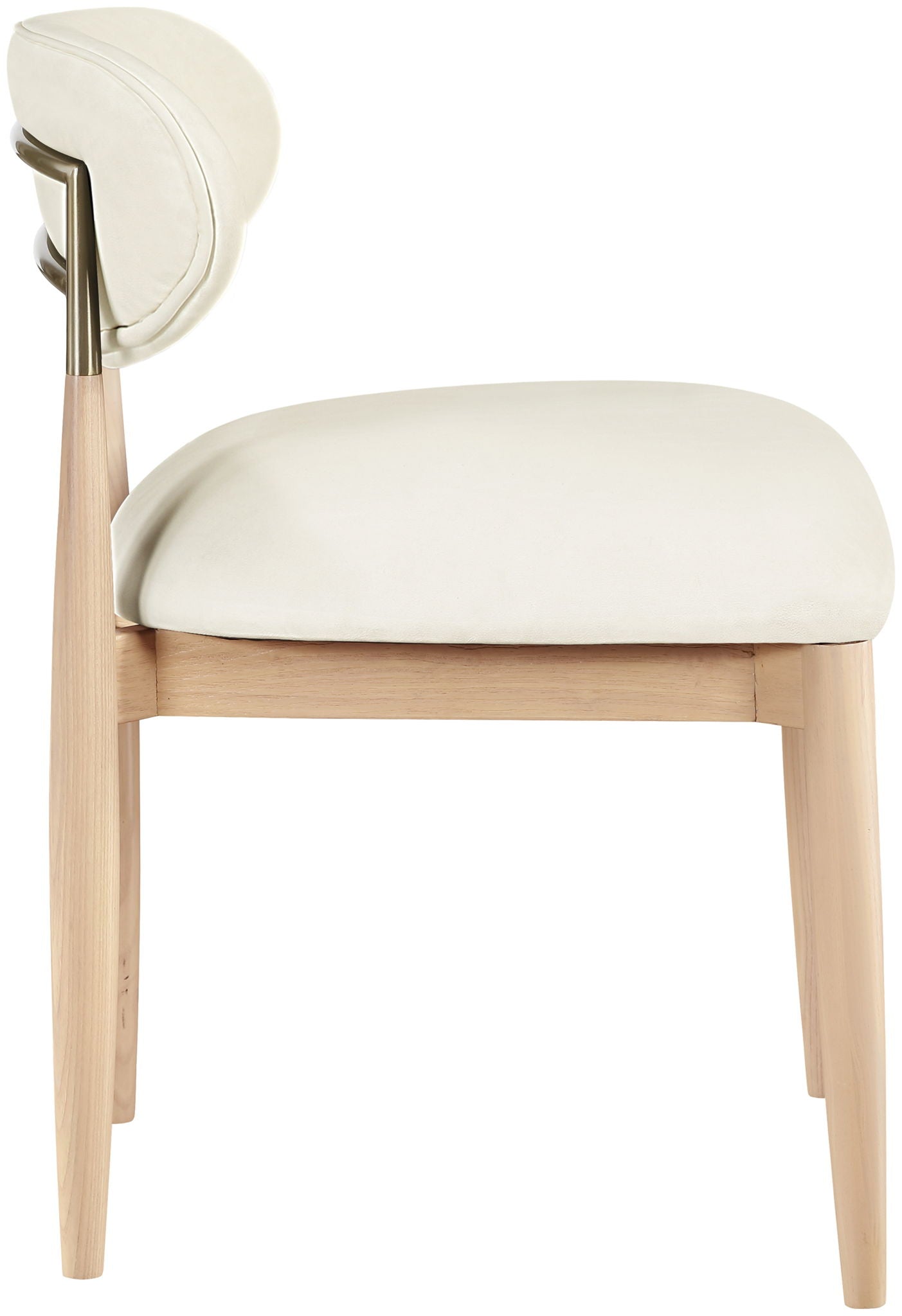 Riccio - Faux Leather Dining Side Chair (Set of 2) - Natural Frame