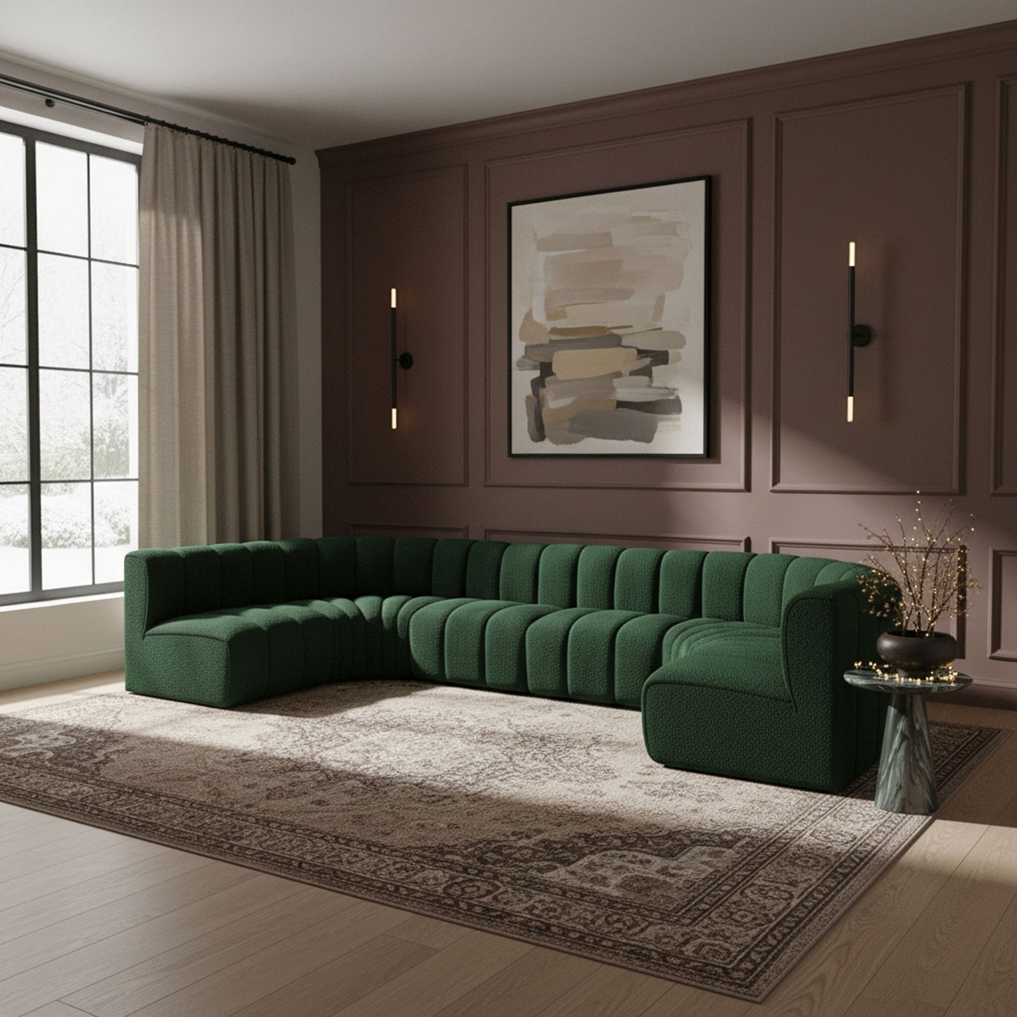 Arc - Boucle Fabric 8 Piece Modular Sofa