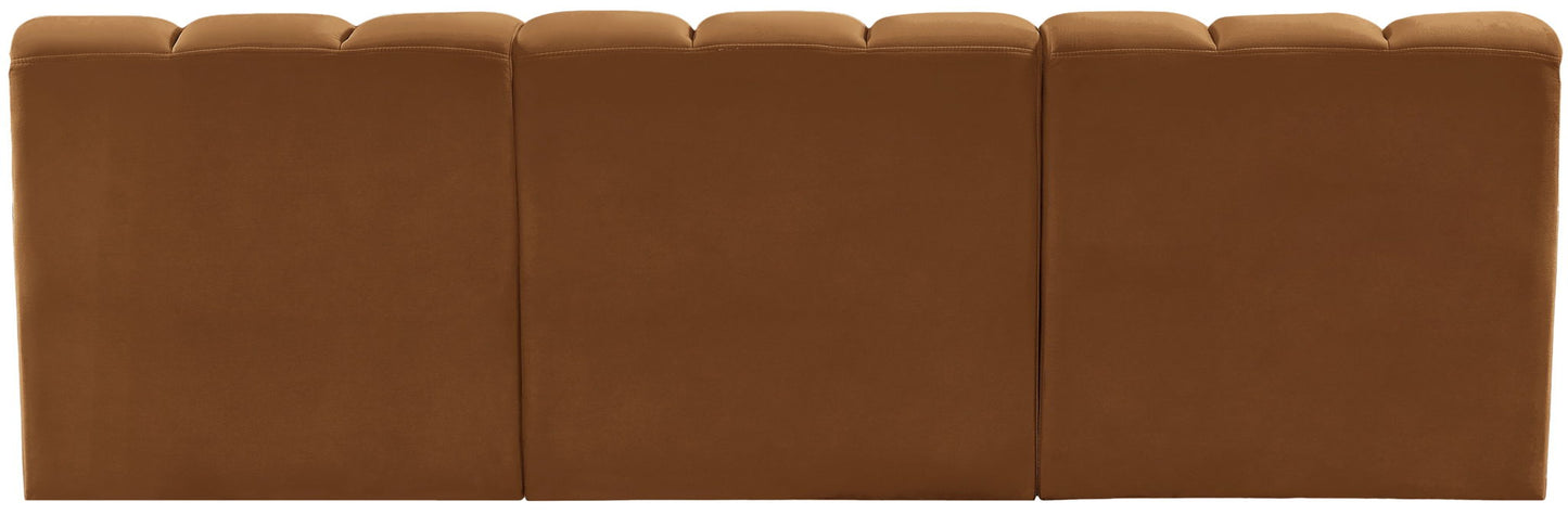 Arc - Velvet 3 Piece Modular Straight Sofa