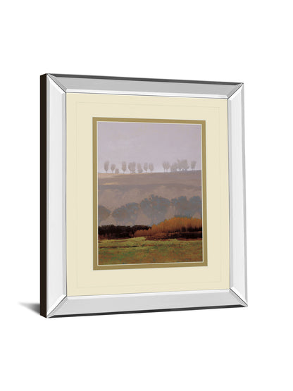 Trees Above The River By M. Bohne - Mirror Framed Print Wall Art - Light Brown