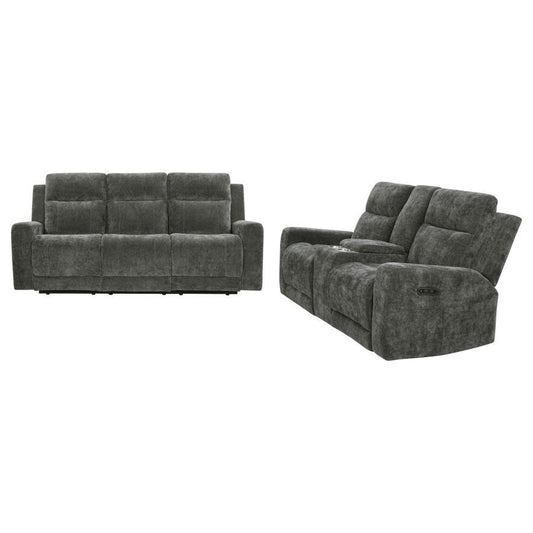 Kennett - Chenille Power Reclining Sofa Set