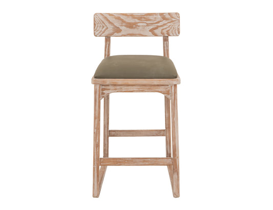 Balam - 24" Upholstered Barstool (Set of 2) - Light Brown