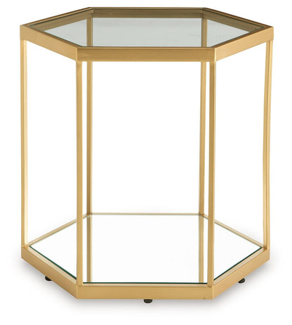 Veerwick - Gold Finish - Accent Cocktail Table