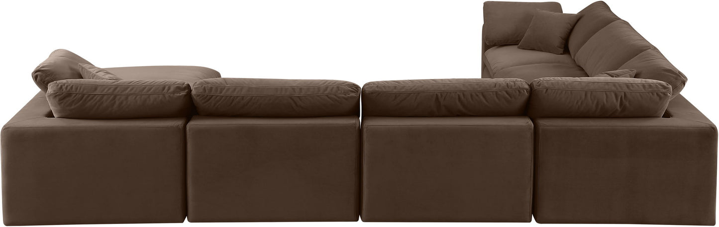 Comfy - 7 Piece Velvet Modular Sectional With Chaise