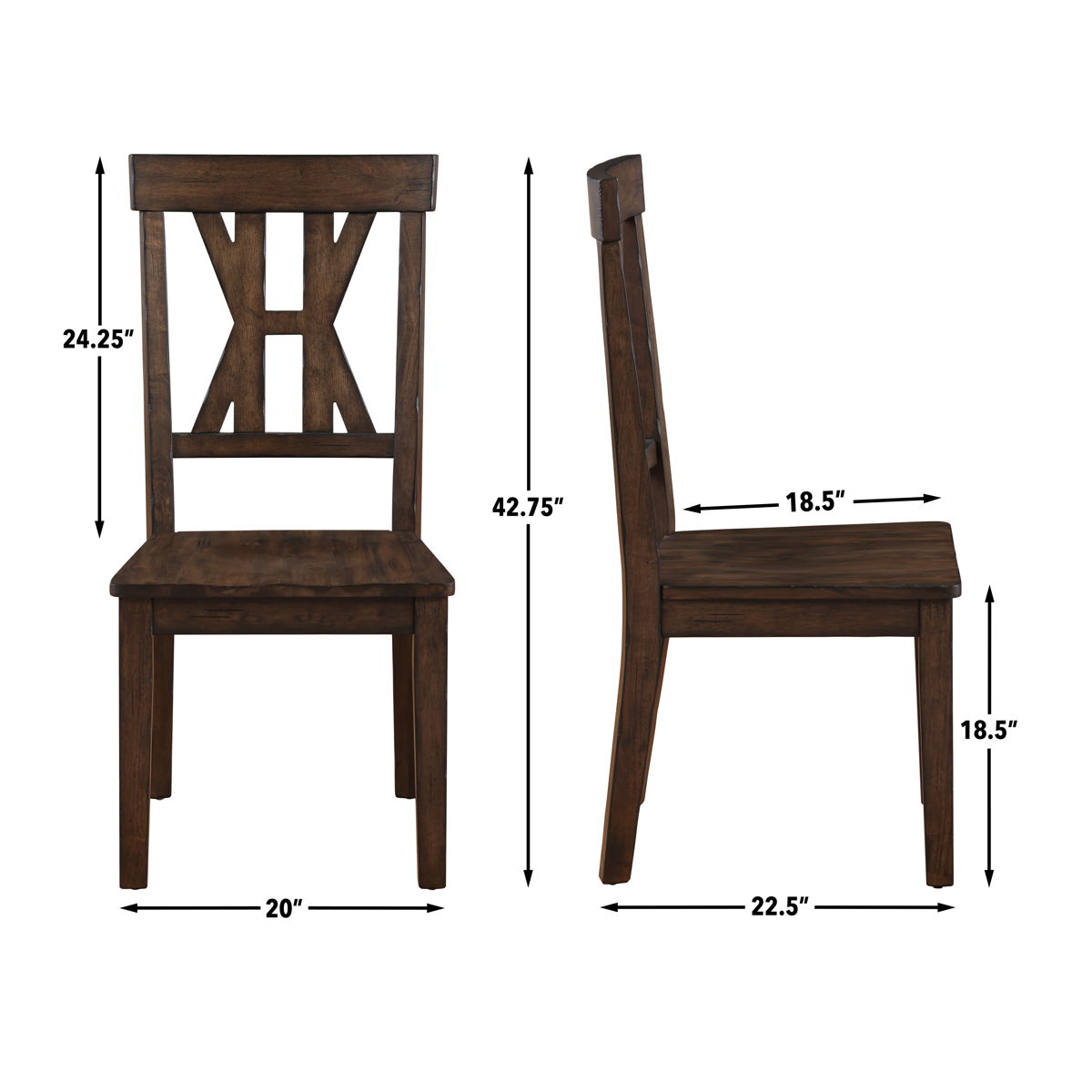 Auburn - Side Chair (Set of 2) - Dark Brown