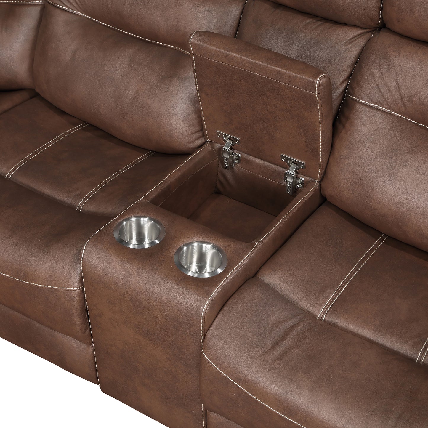 Rudger - 3 Piece Sectional (LAF, RAF, Wedge) - Brown