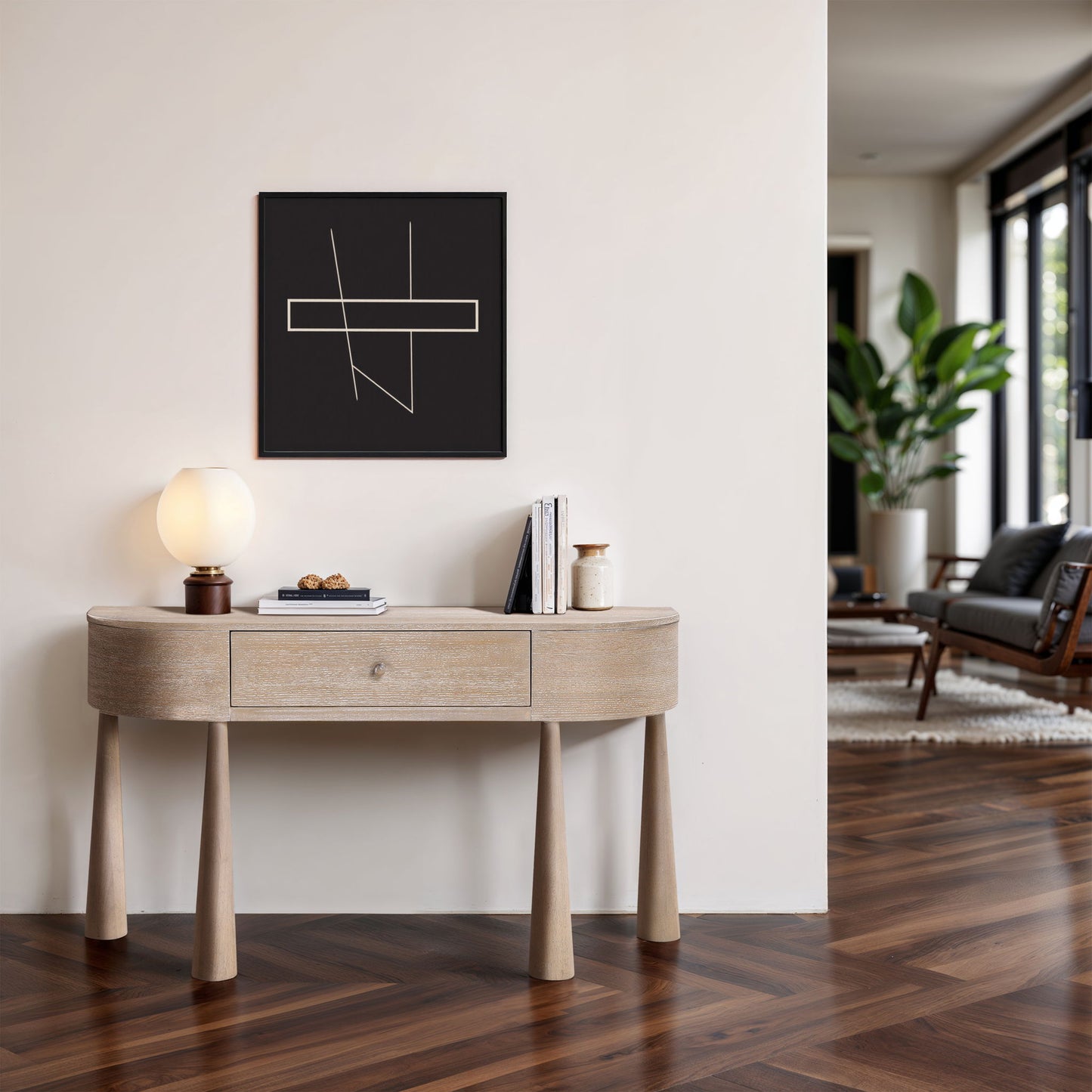 Oasis - Acacia Veneer And Solid Wood Console Table