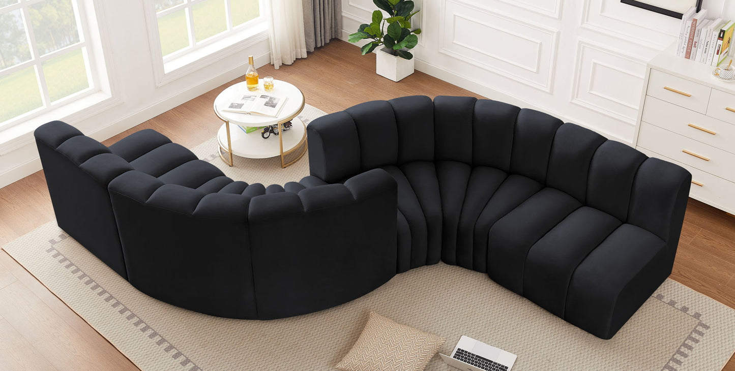 Arc - Velvet 6 Piece Modular Sofa