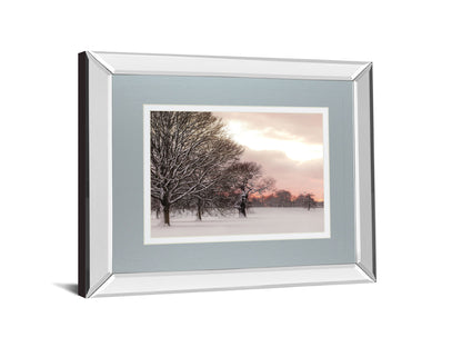 Rosy Sunset By Frank Assaf - Mirror Framed Print Wall Art - Gray